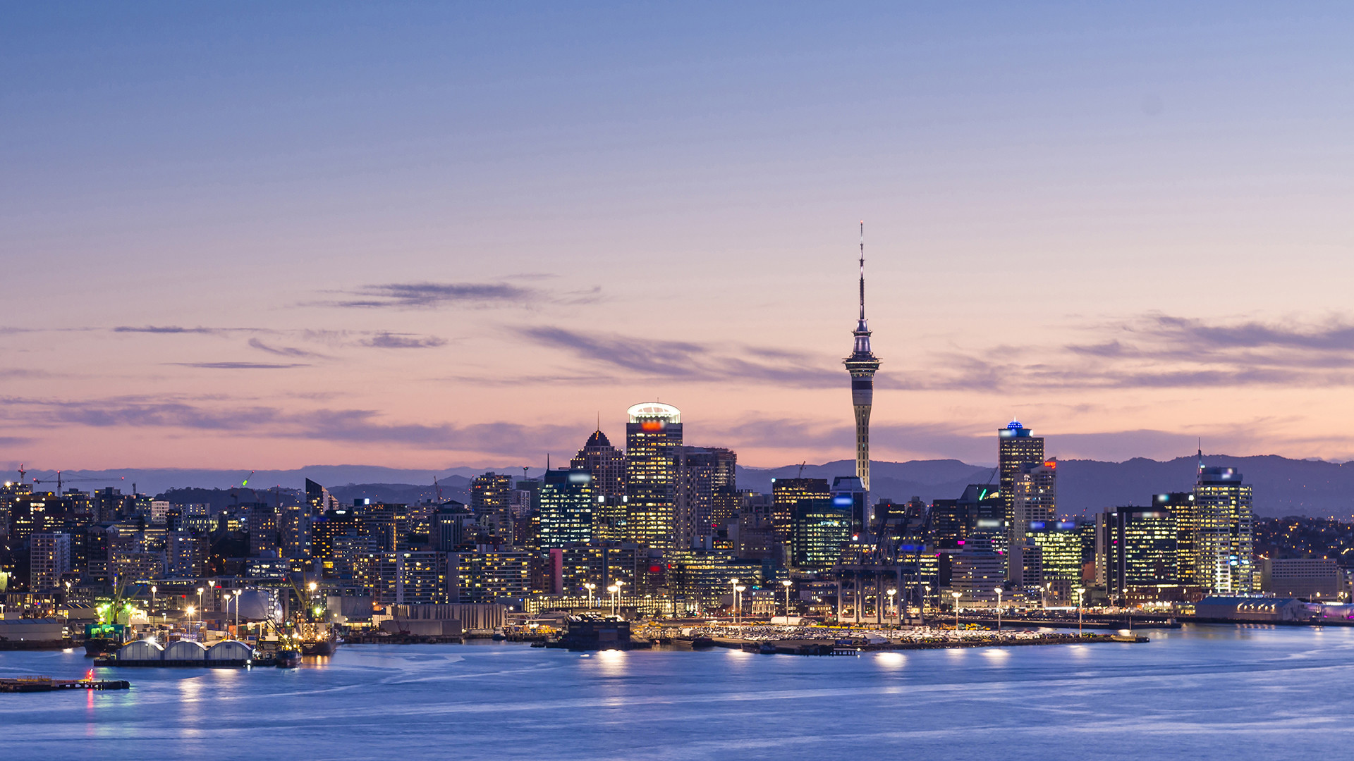 View of Auckland city from Waitemata Harbour
